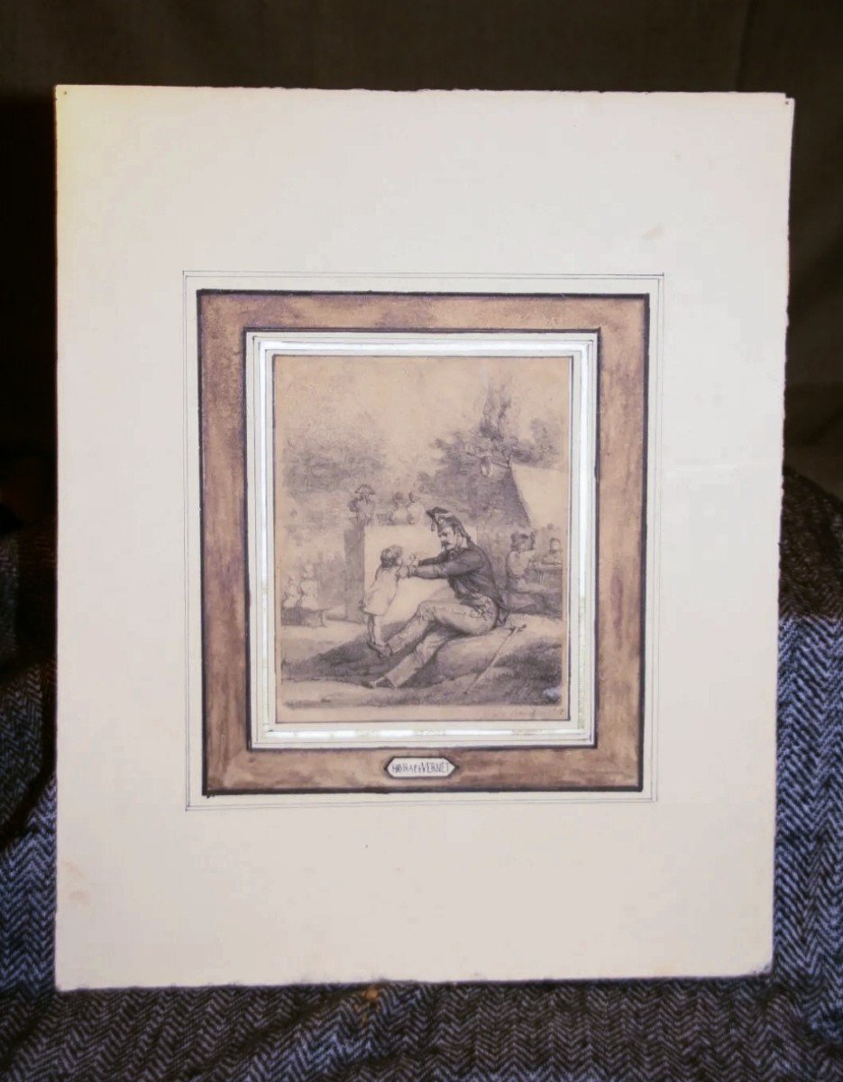 Horace Vernet, Original Drawing From 1818-photo-1