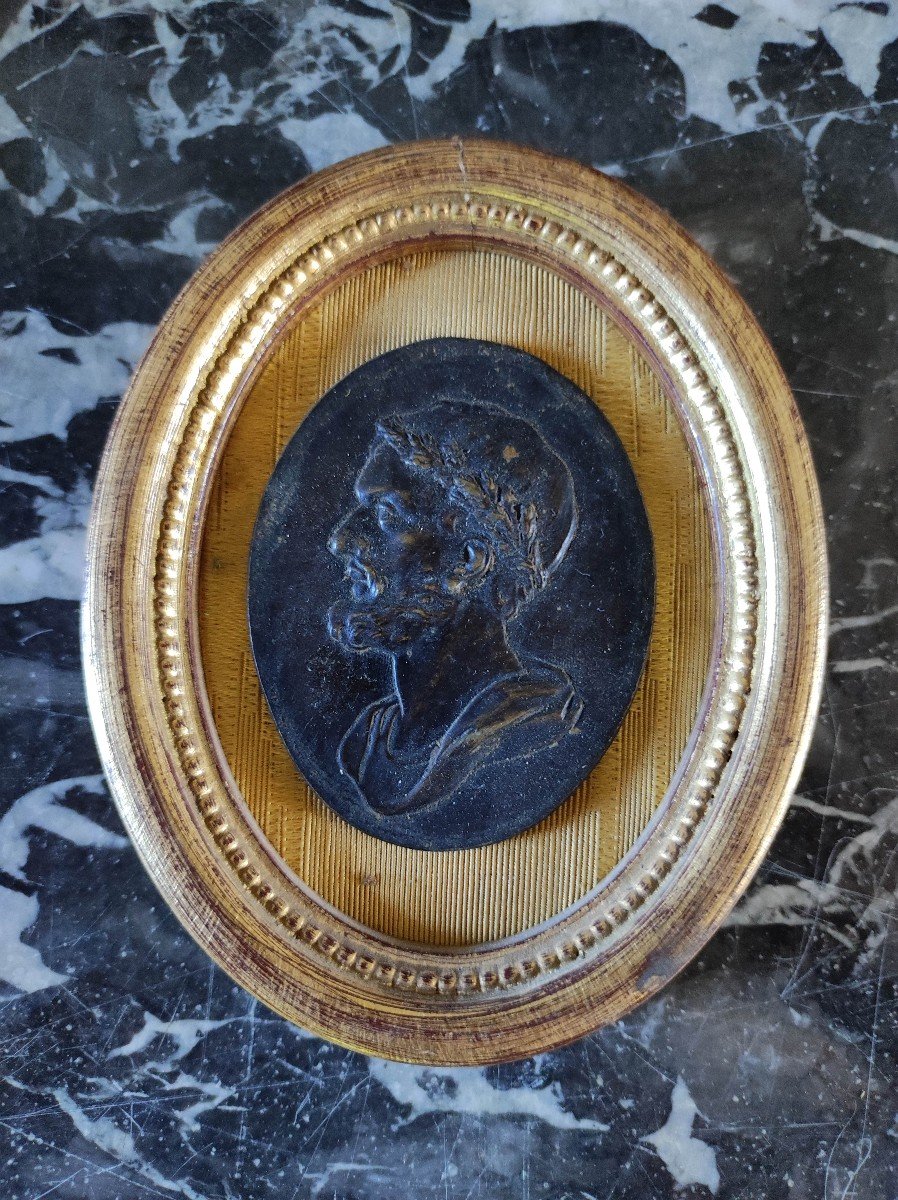 Médaille En Bronze Au Profil d'Empereur XVIIIème 