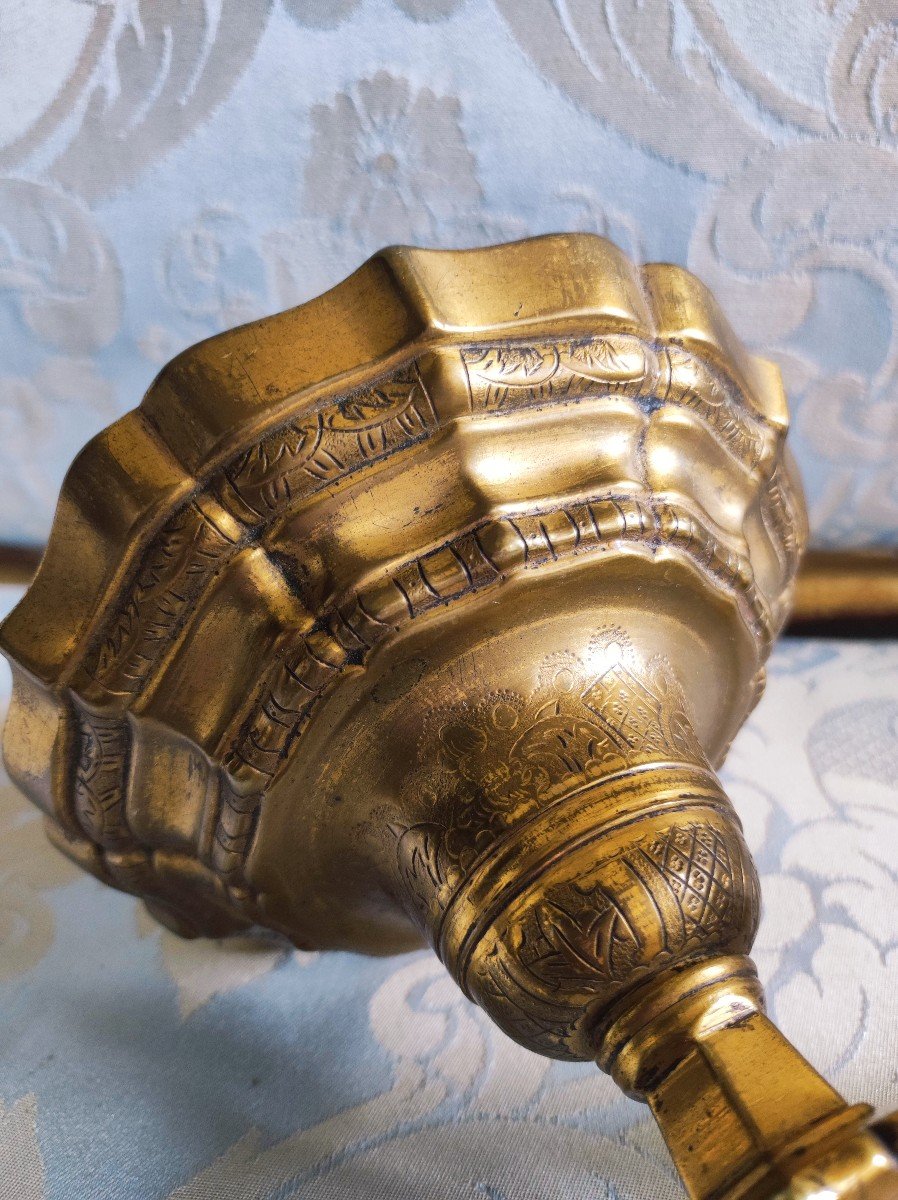 Pair Of 18th Century Gilt Bronze Torches-photo-4