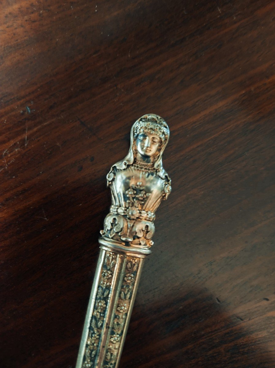 Empire Period Silver-gilt Needle Case-photo-3