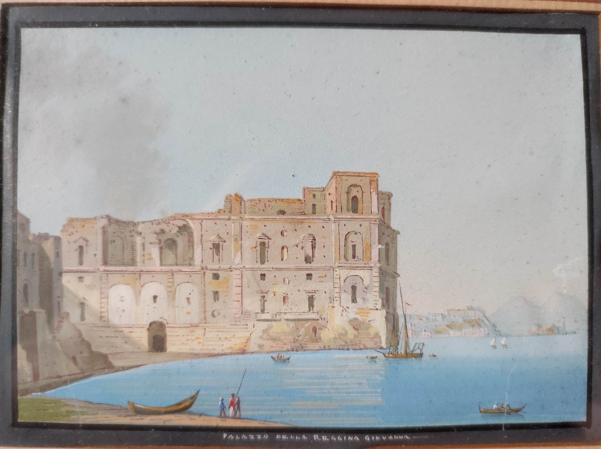 Neapolitan Gouache Miniature Early 19th Century-photo-1