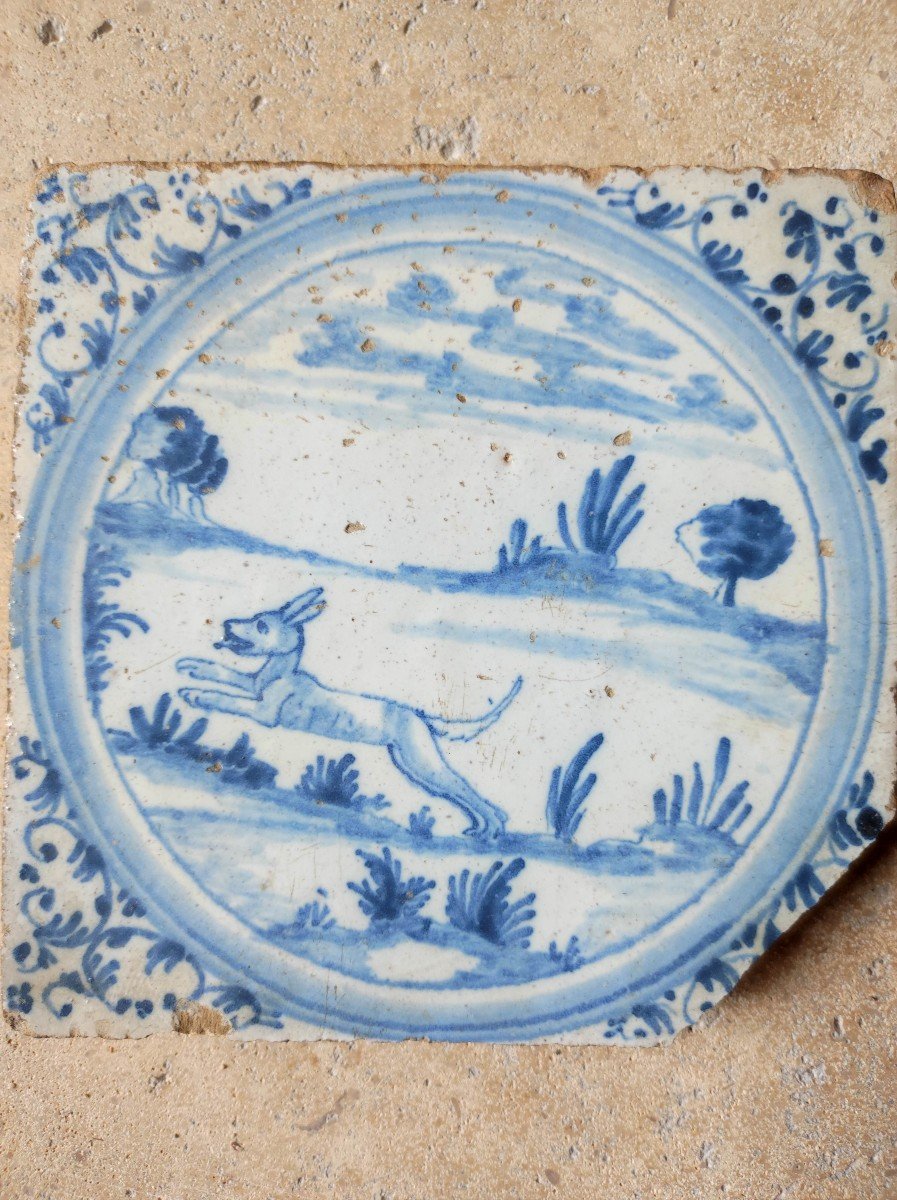 Pair Of 18th Century Tiles-photo-2