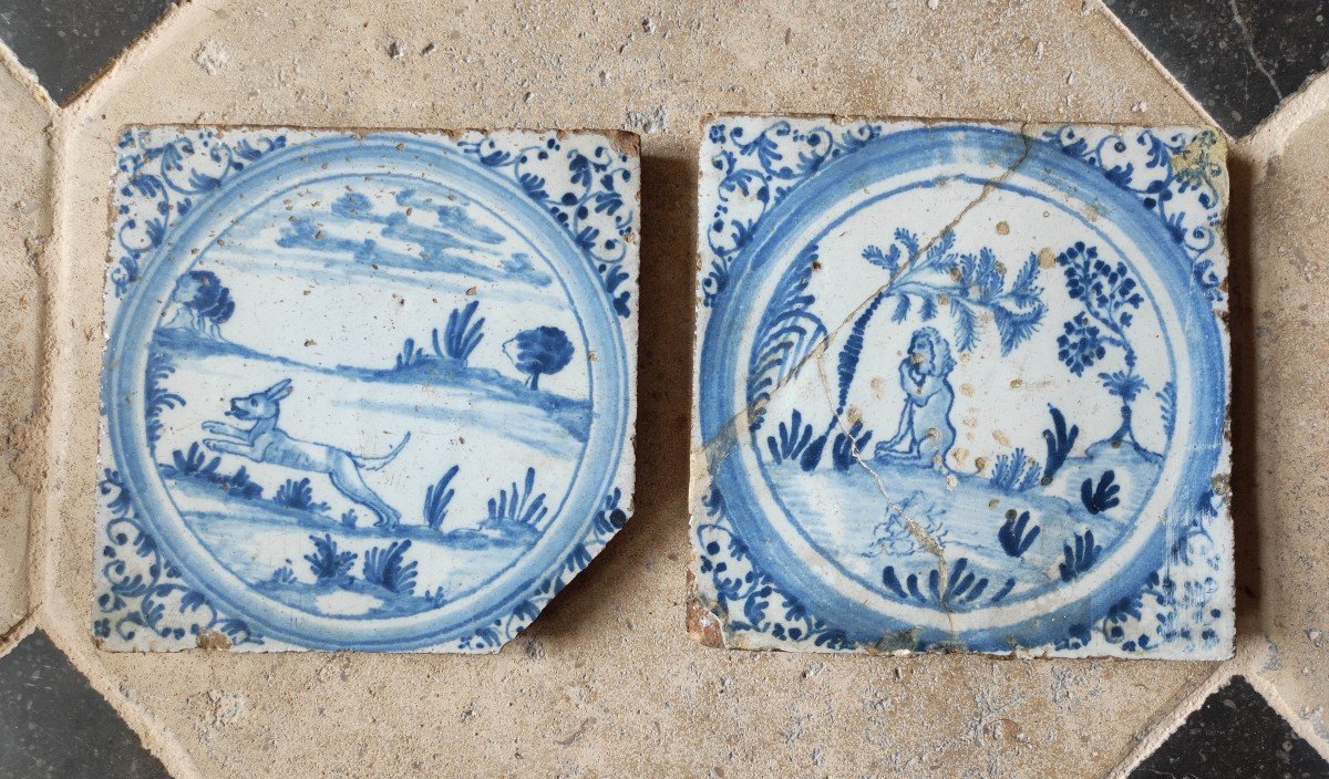 Pair Of 18th Century Tiles