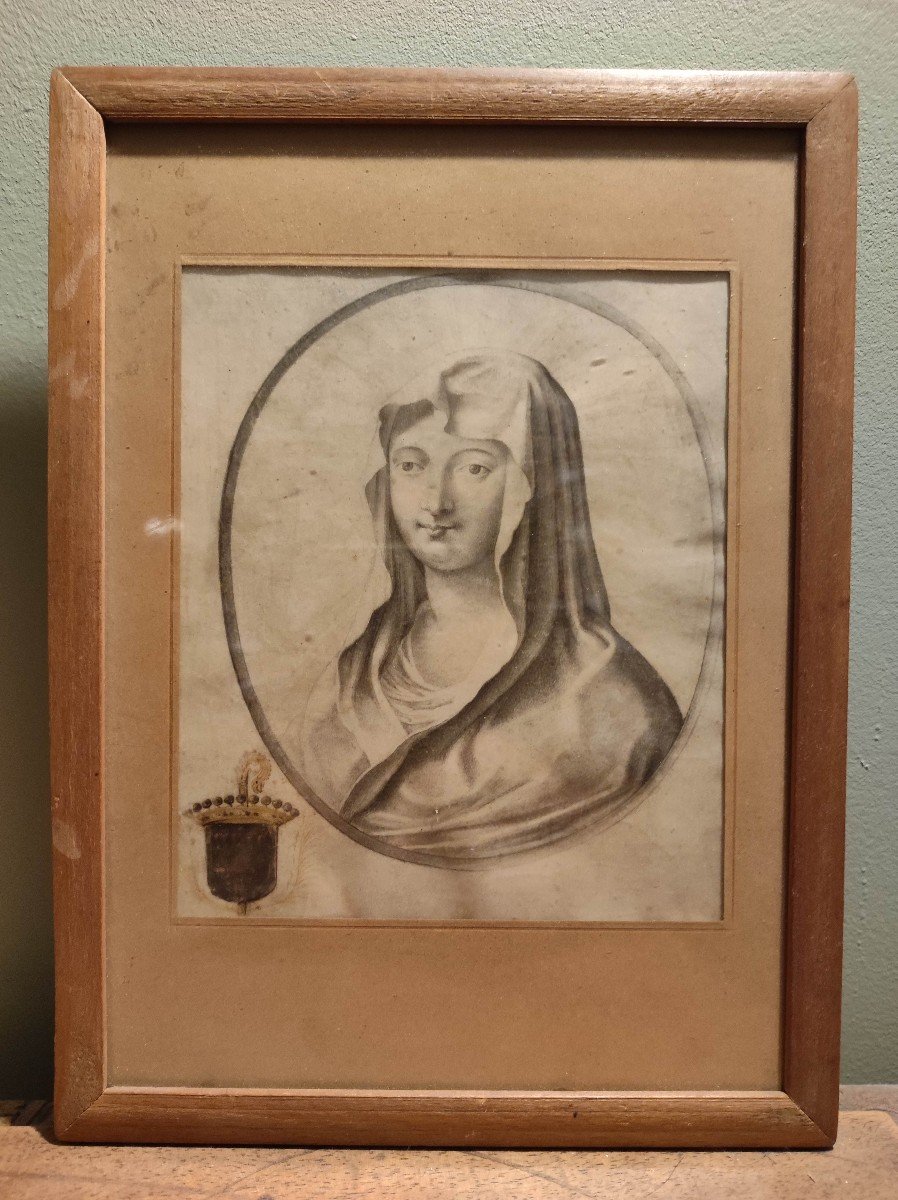 Virgin On 17th Century Vellum, Att. Nicolas Robert-photo-1