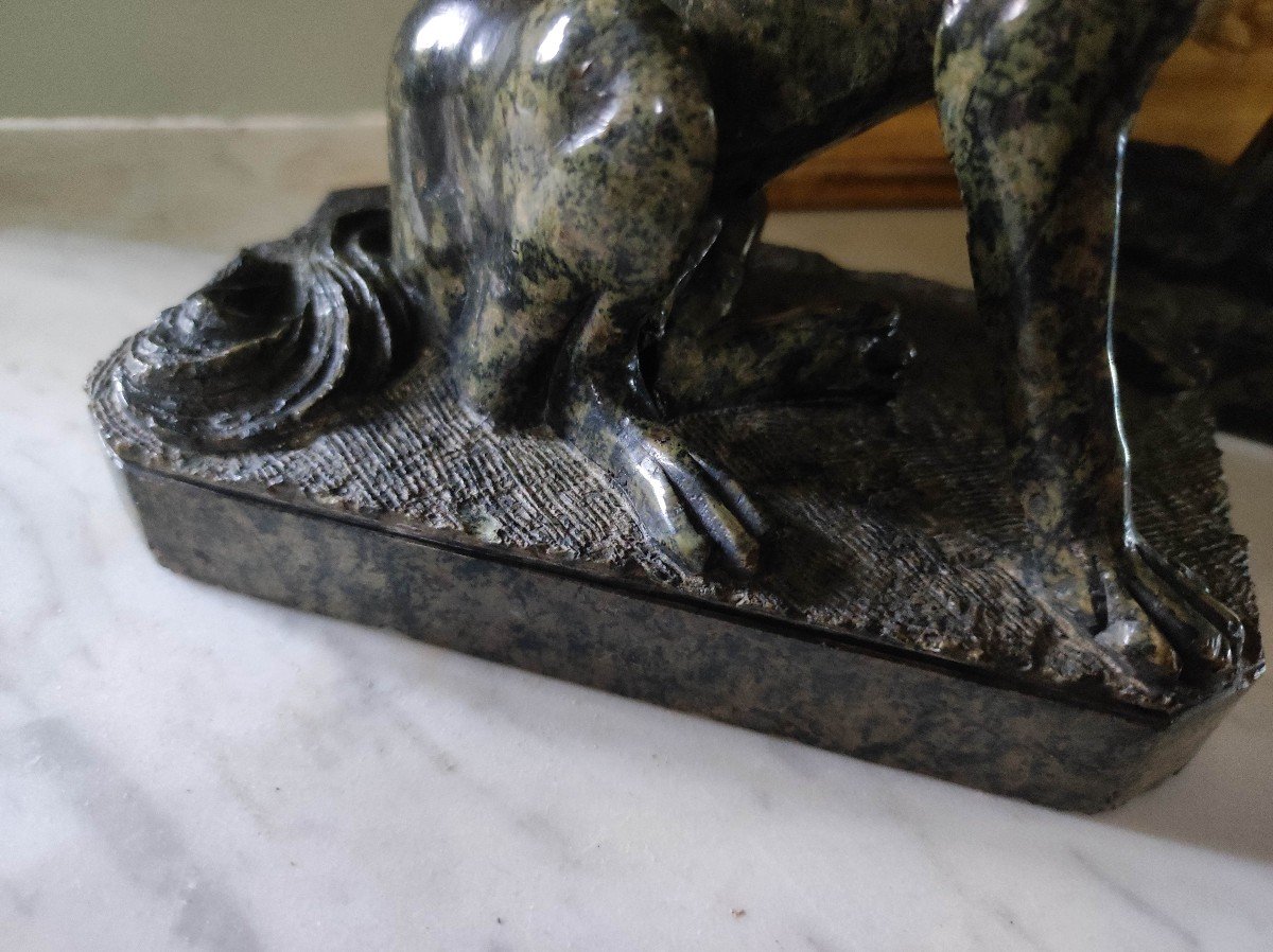 Pair Of Jennings Serpentine Dogs Circa 1800 After The Antique-photo-3