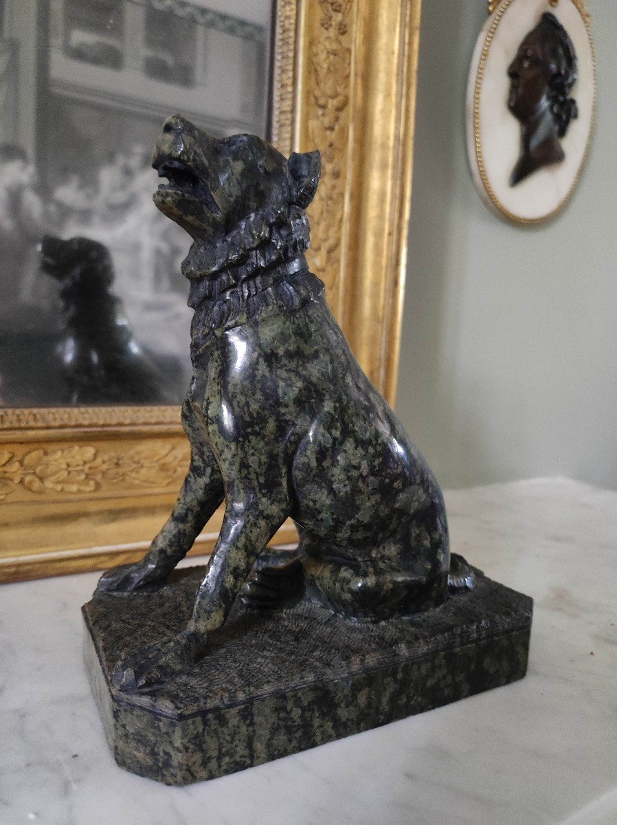 Pair Of Jennings Serpentine Dogs Circa 1800 After The Antique-photo-3