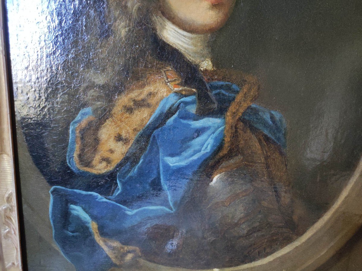 Portait d'Homme En Armure Début XVIIIème, J.b. Santerre-photo-3