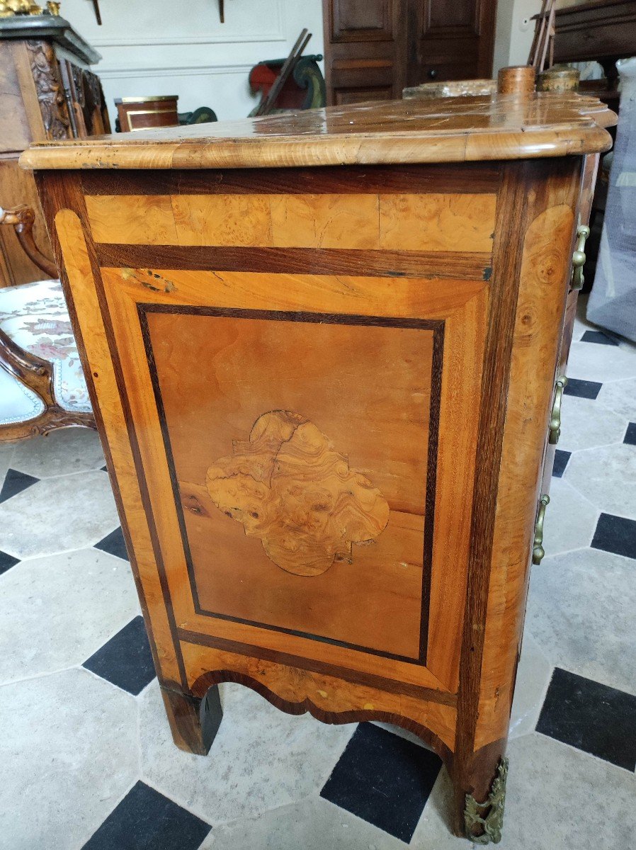 Regency Style Marquetry Chest Of Drawers-photo-4