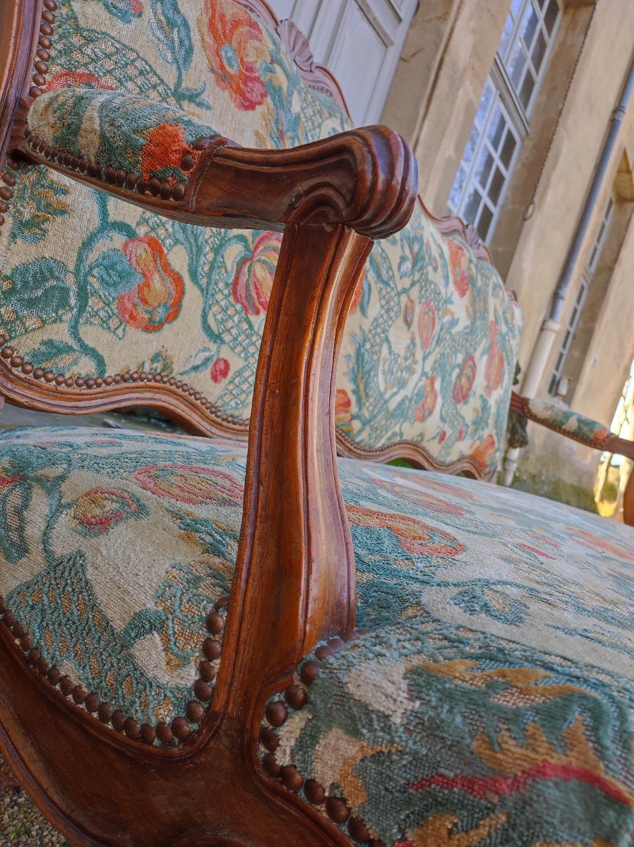 Petite Banquette d'époque Louis XV-photo-1