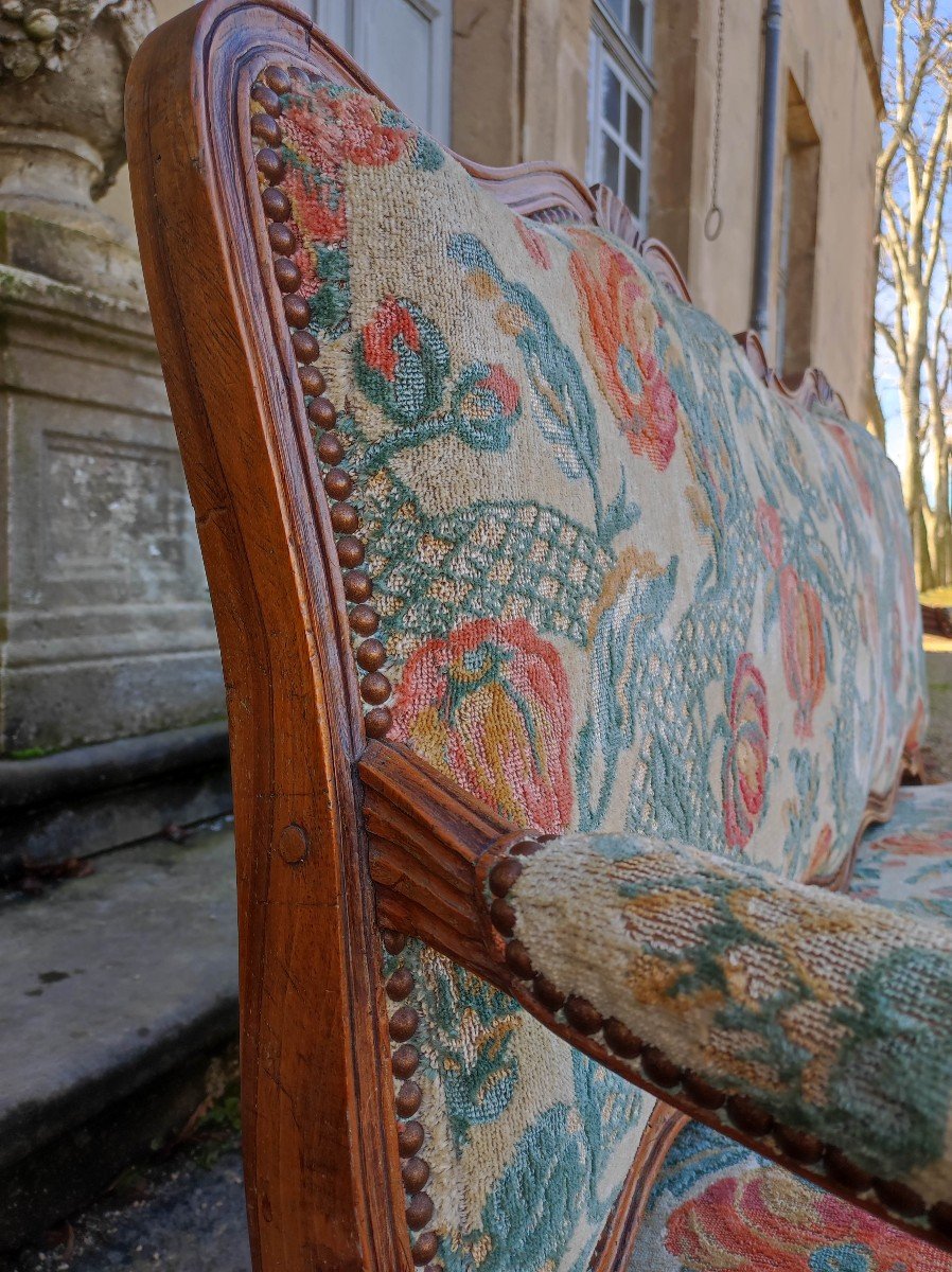 Petite Banquette d'époque Louis XV-photo-2