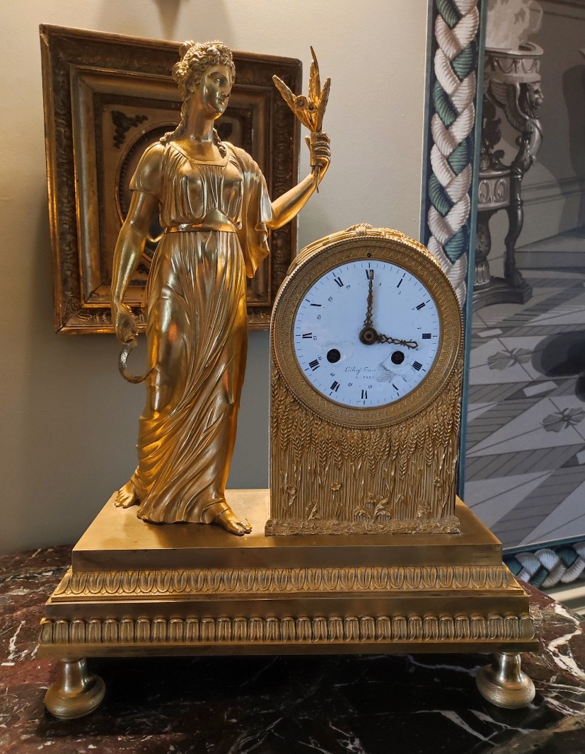 Pendule d'époque Empire Cérès, Par Le Roy Horloger De l'Empereur