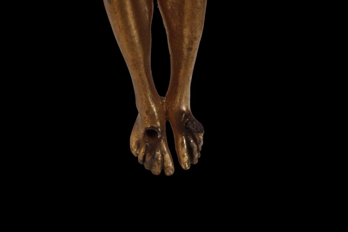 Beautiful Christ In Gilt Bronze XVII-photo-3