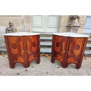 Pair Of Regency Period Corner Cabinets