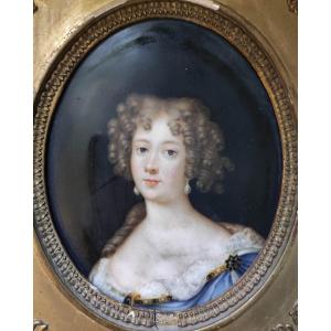 Large Miniature Circa 1830 Portrait Of Lady Dlg De Mignard