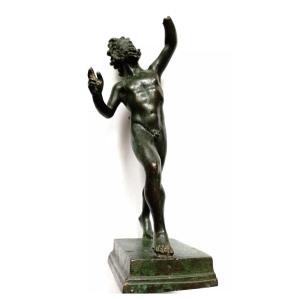 Small Bronze Mid 19th Century, The Faun Of Pompeii