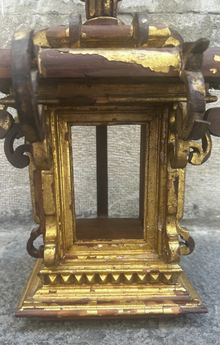 Temple In Golden Wood For The Holy Host Or Reliquary, End Of The 16th Century-photo-1