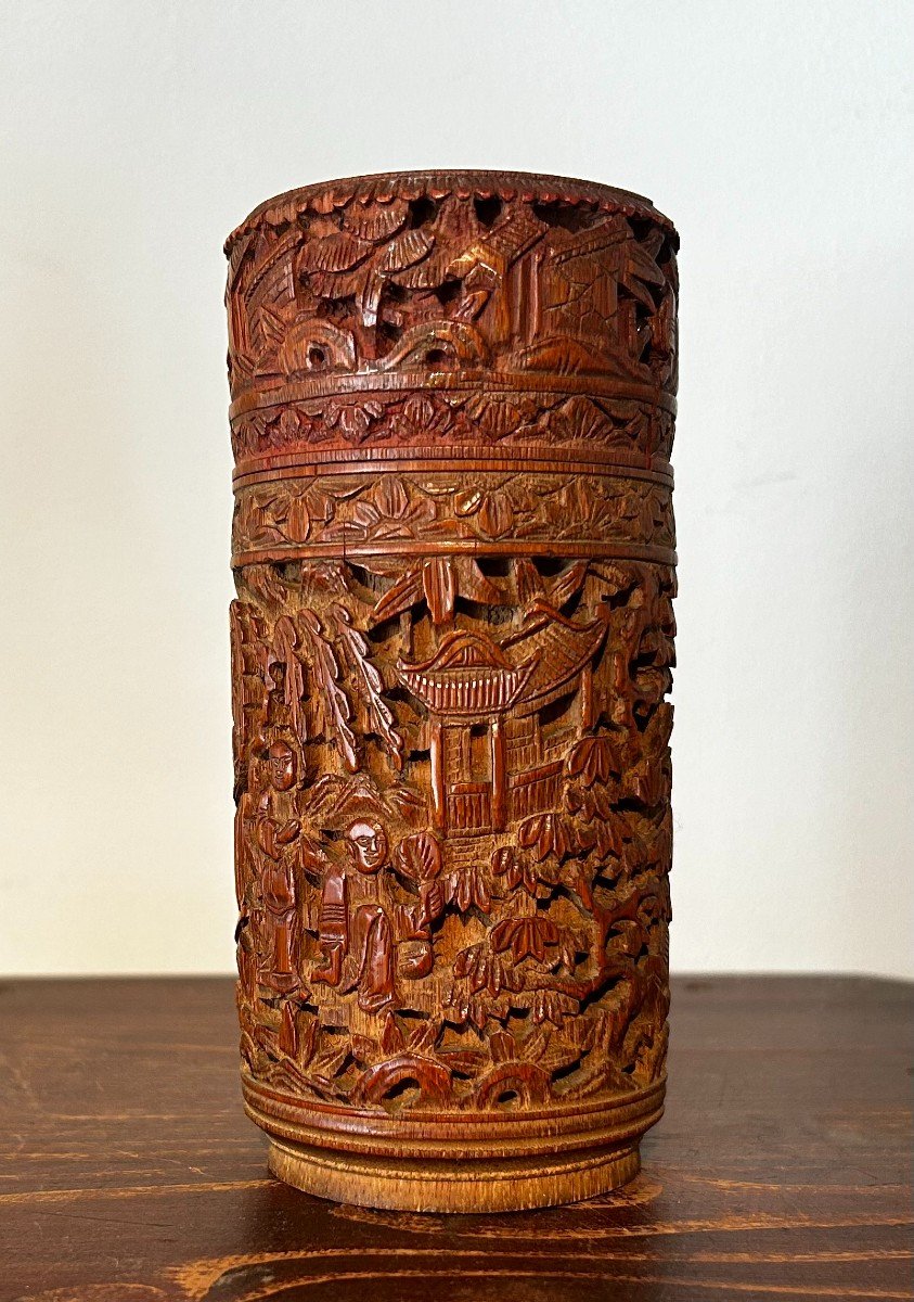 China, Bitong Carved In Bamboo, First Third Of The 20th Century-photo-2