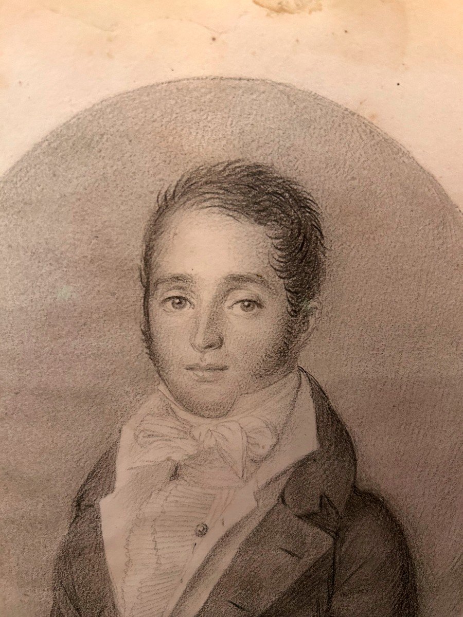 Portrait Masculin Réalisé Par Le Peintre Francisco Enriquez Y García, Année 1815-photo-4