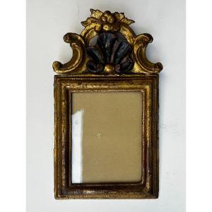 Spanish Work, Baroque Frame, Carved And Gilded Wood.