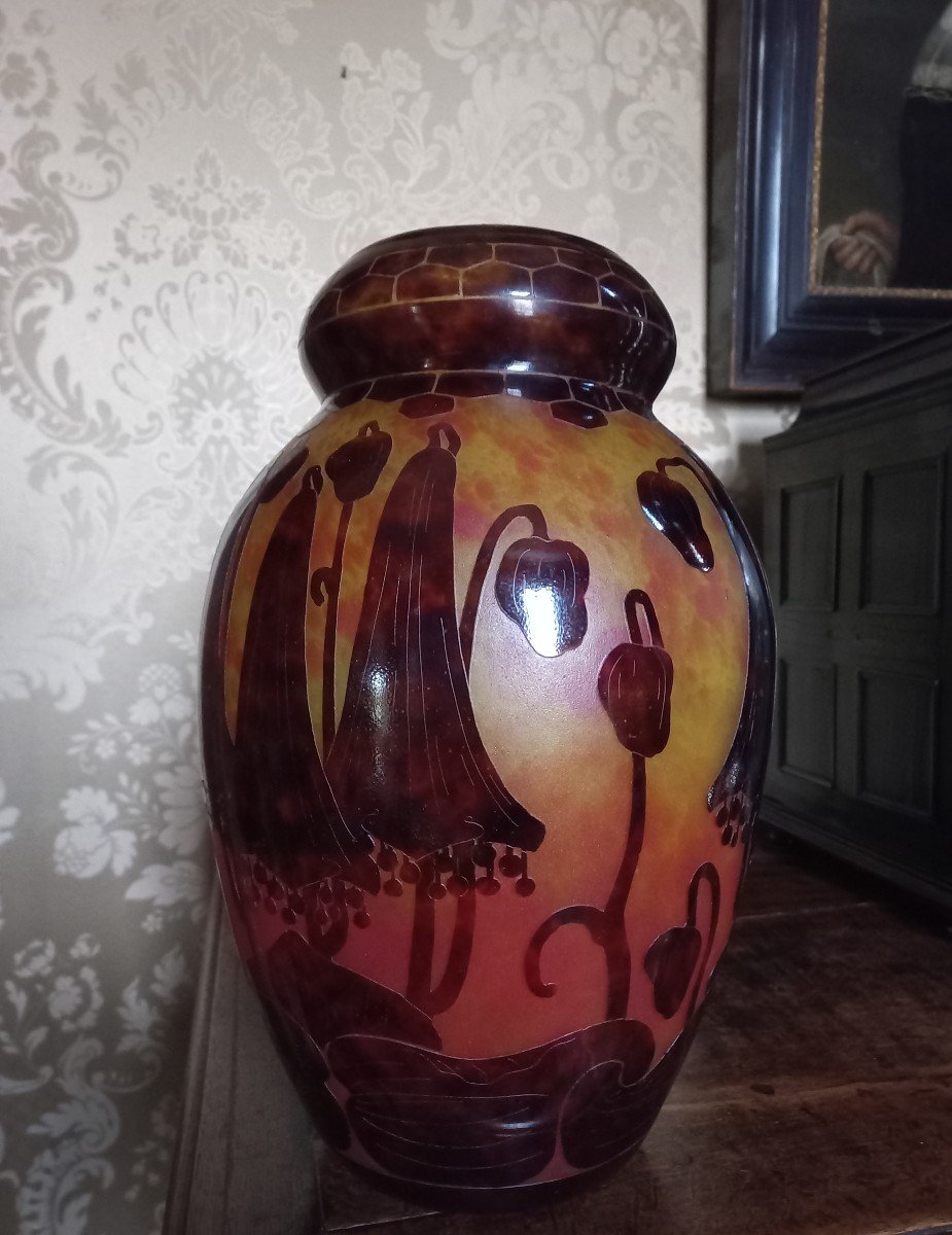 Large Vase Le Verre Francais.-photo-3