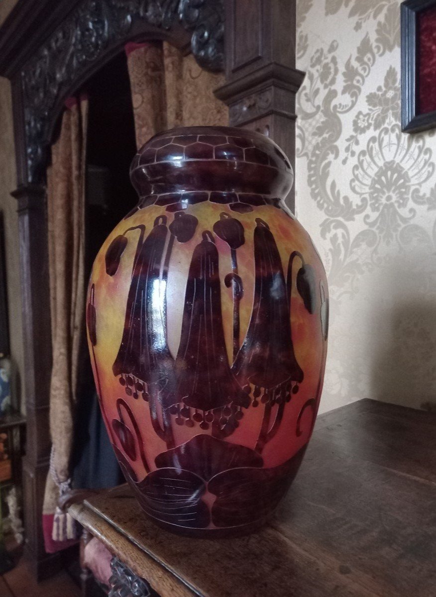 Large Vase Le Verre Francais