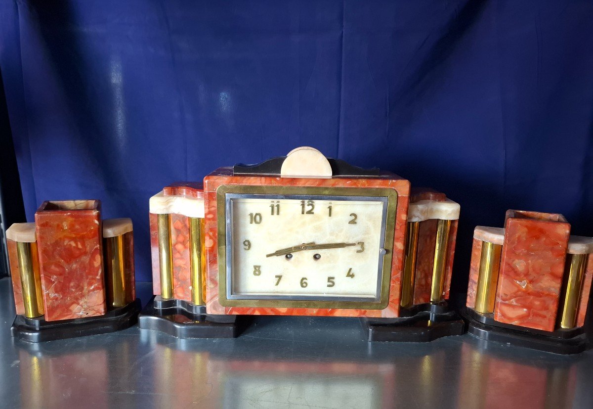 Art Deco Clockset