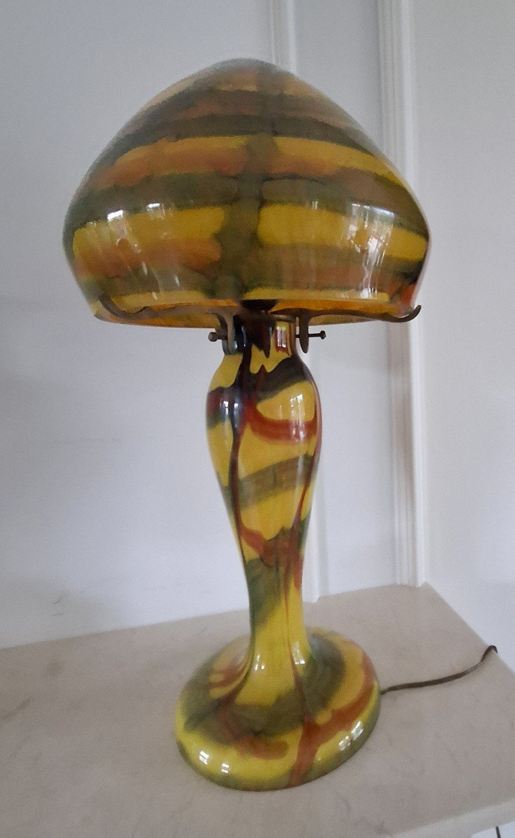 Lamp With Signature Le Verre Francais-photo-3