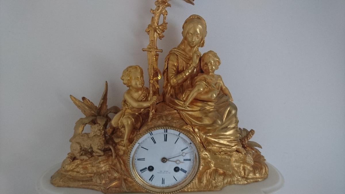 Gilt Bronze Clock. 19th Century.-photo-2