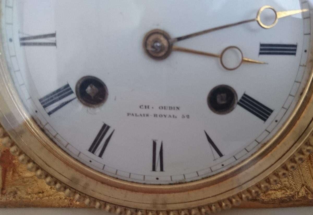 Gilt Bronze Clock. 19th Century.-photo-3