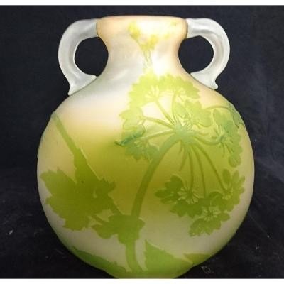 Vase Signed * Gallé Hogweed