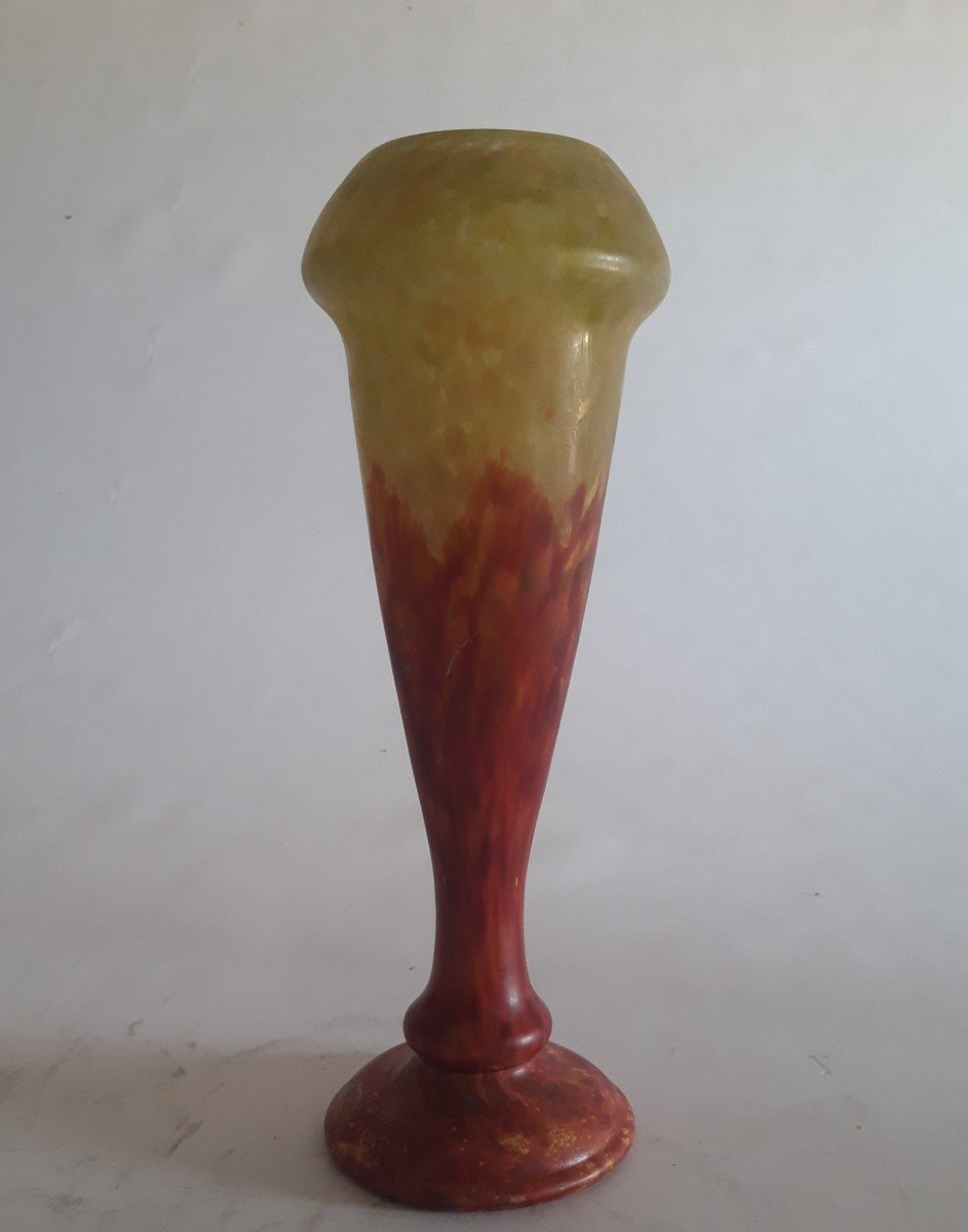 Vase Signed Daum Art Deco-photo-2