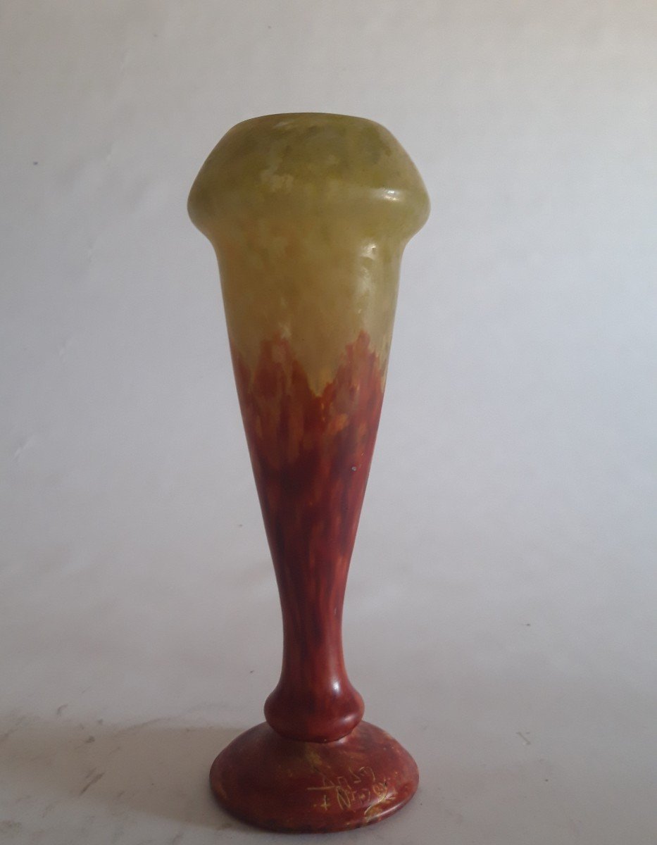 Vase Signed Daum Art Deco