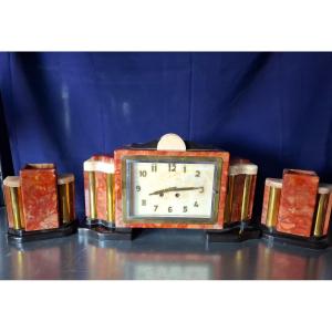 Art Deco Clockset