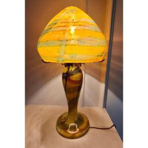 Lampe Avec Signature  Le Verre Francais