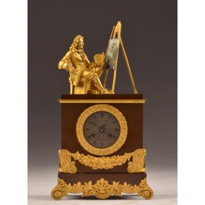  Gilt Bronze Clock The Time Of Art.