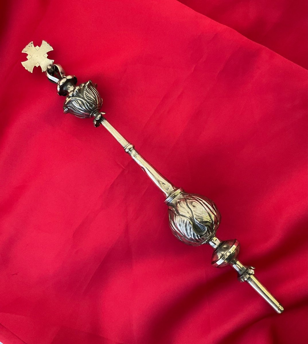 Virgin Scepter In Sterling Silver 17th Century