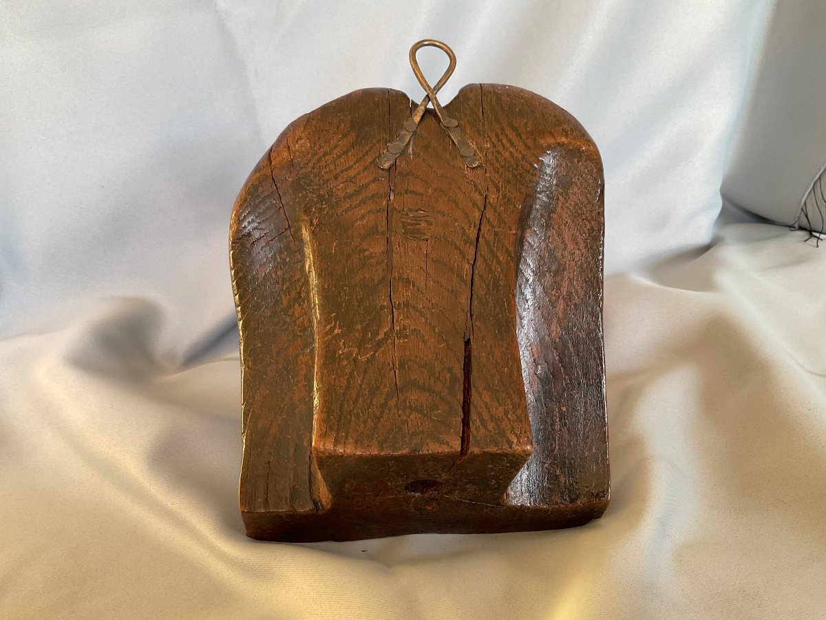 Head Of Christ In Oak 17th Century Origin Flanders-photo-6