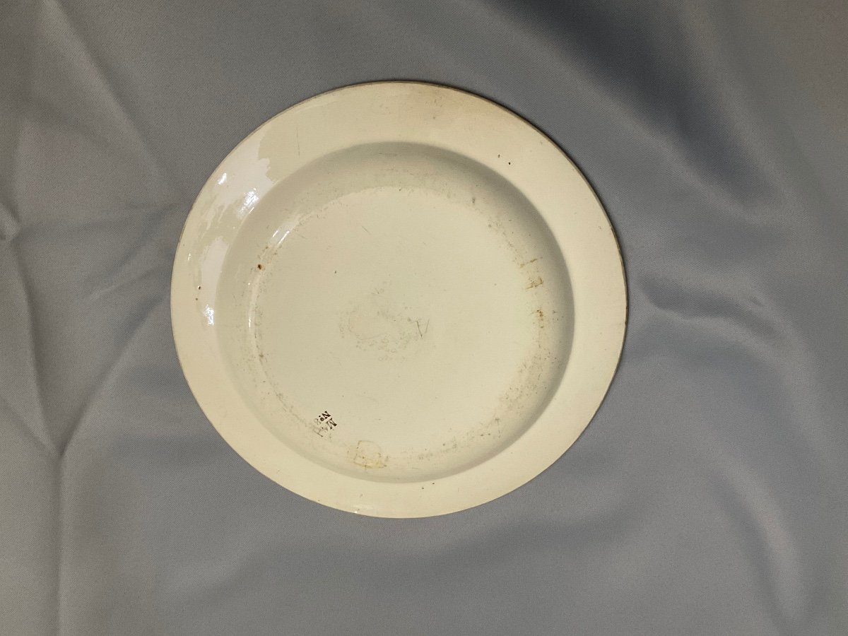 Montereau Fine Earthenware Plate Early 19th Century -photo-3