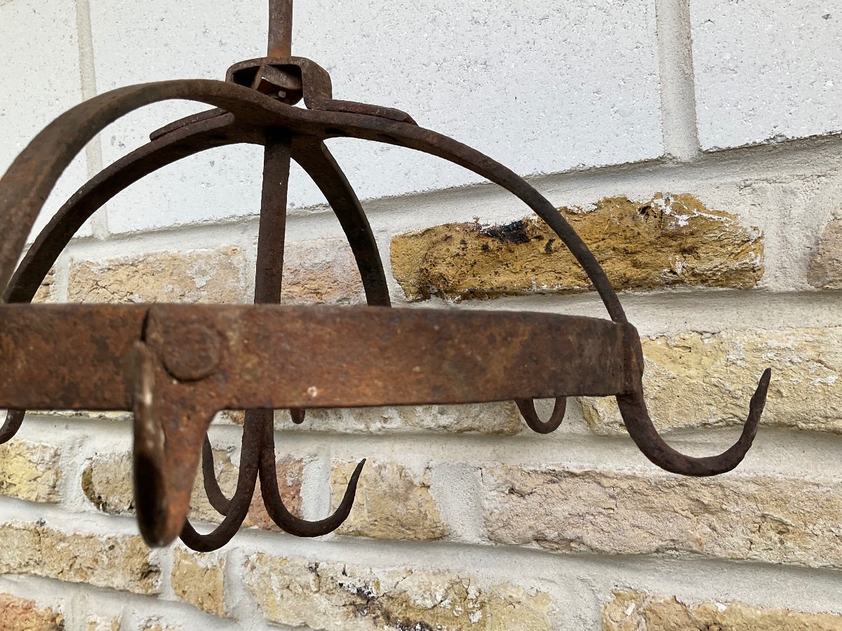 Wrought Hearth Crown 19th Century-photo-2