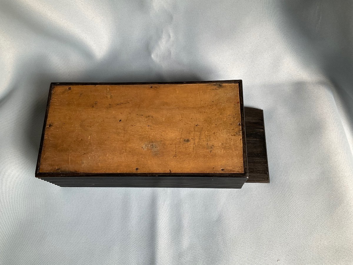 19th Century Solid Ebony Box -photo-6