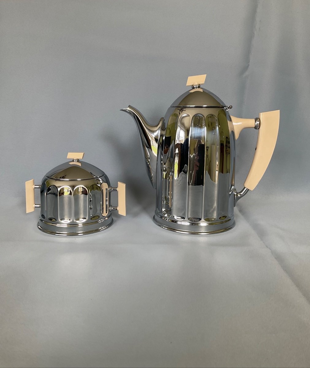 Art Deco Sugar Bowl And Coffee Pot -photo-7