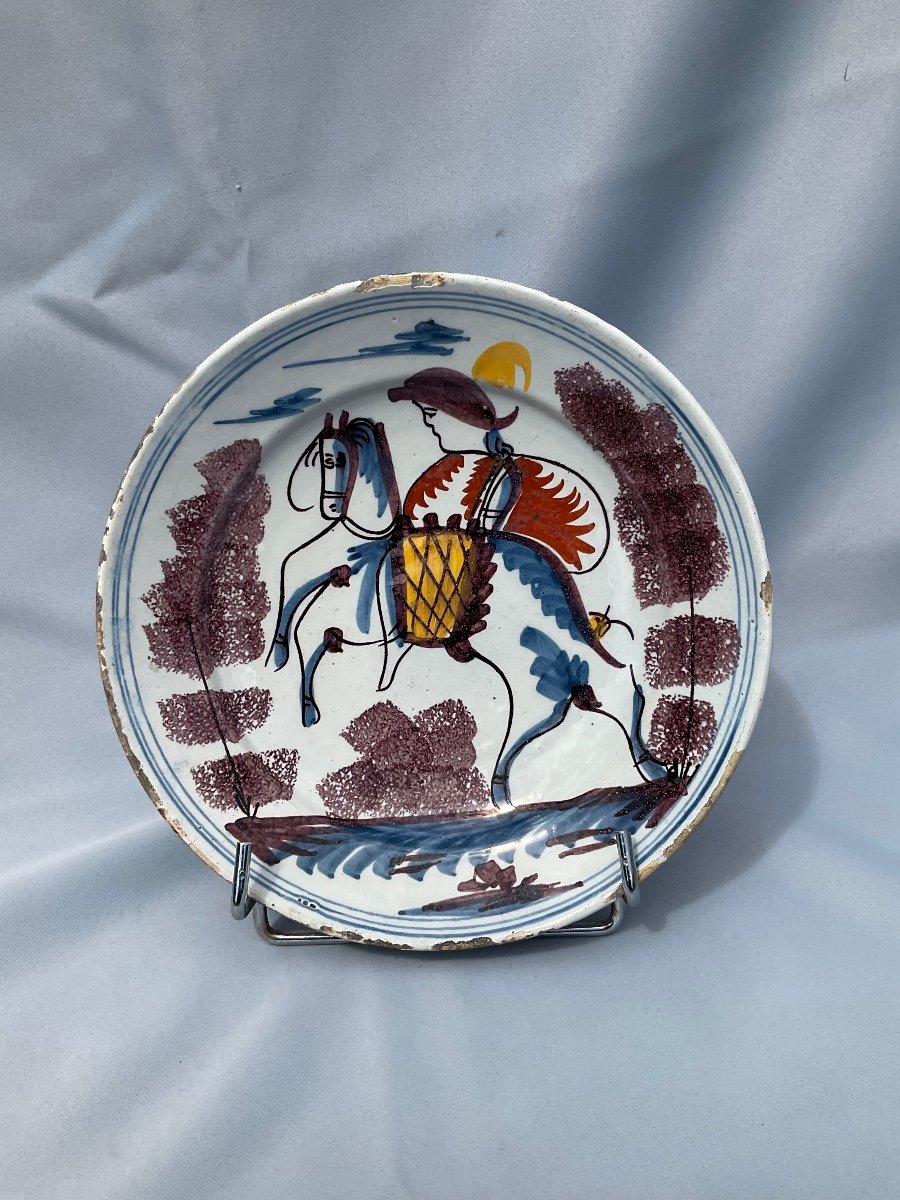 Delft 18th Century Cavalier Plate-photo-1