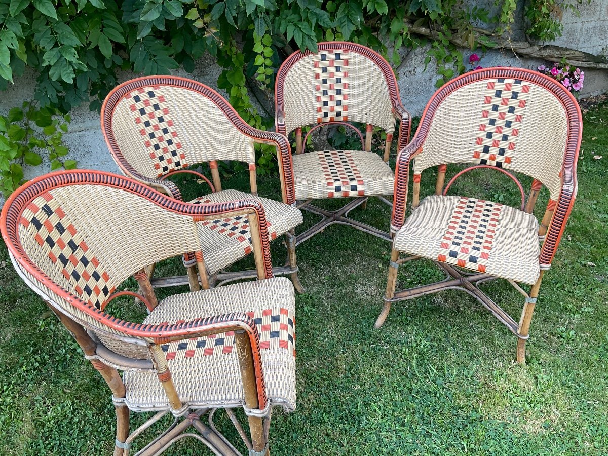 Rattan Living Room Early 20th Century -photo-4