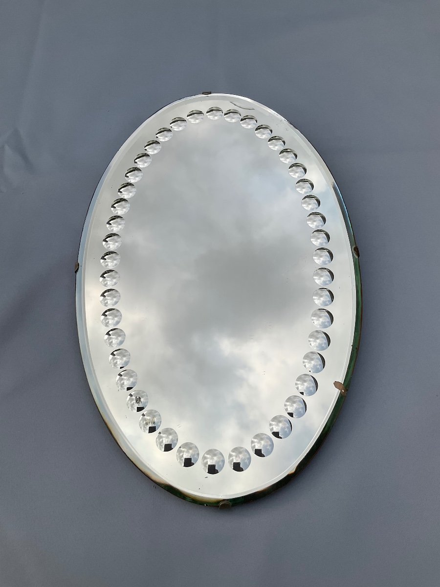 Oval Pastille Mirror Circa 1950