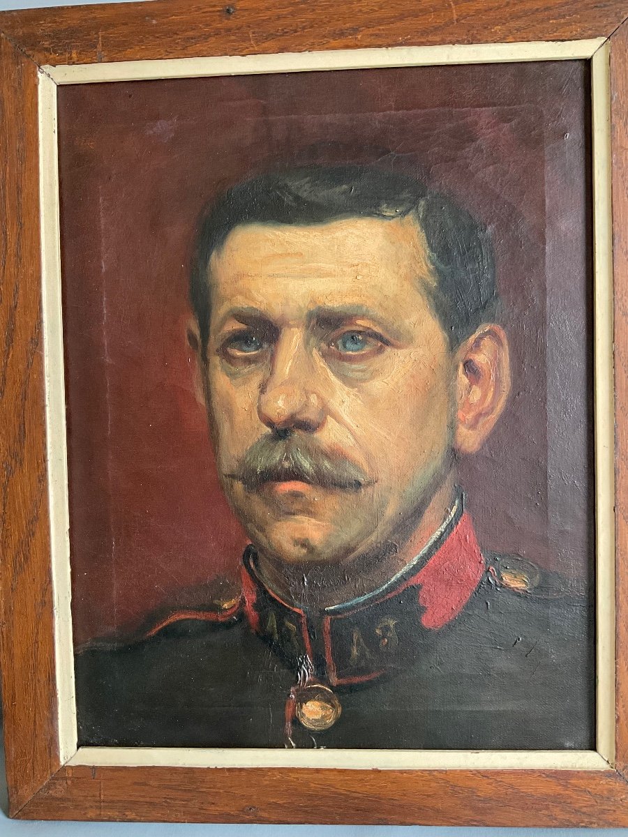 Military Portrait Of An Officer By E.doutreligne Roubaix School -photo-4