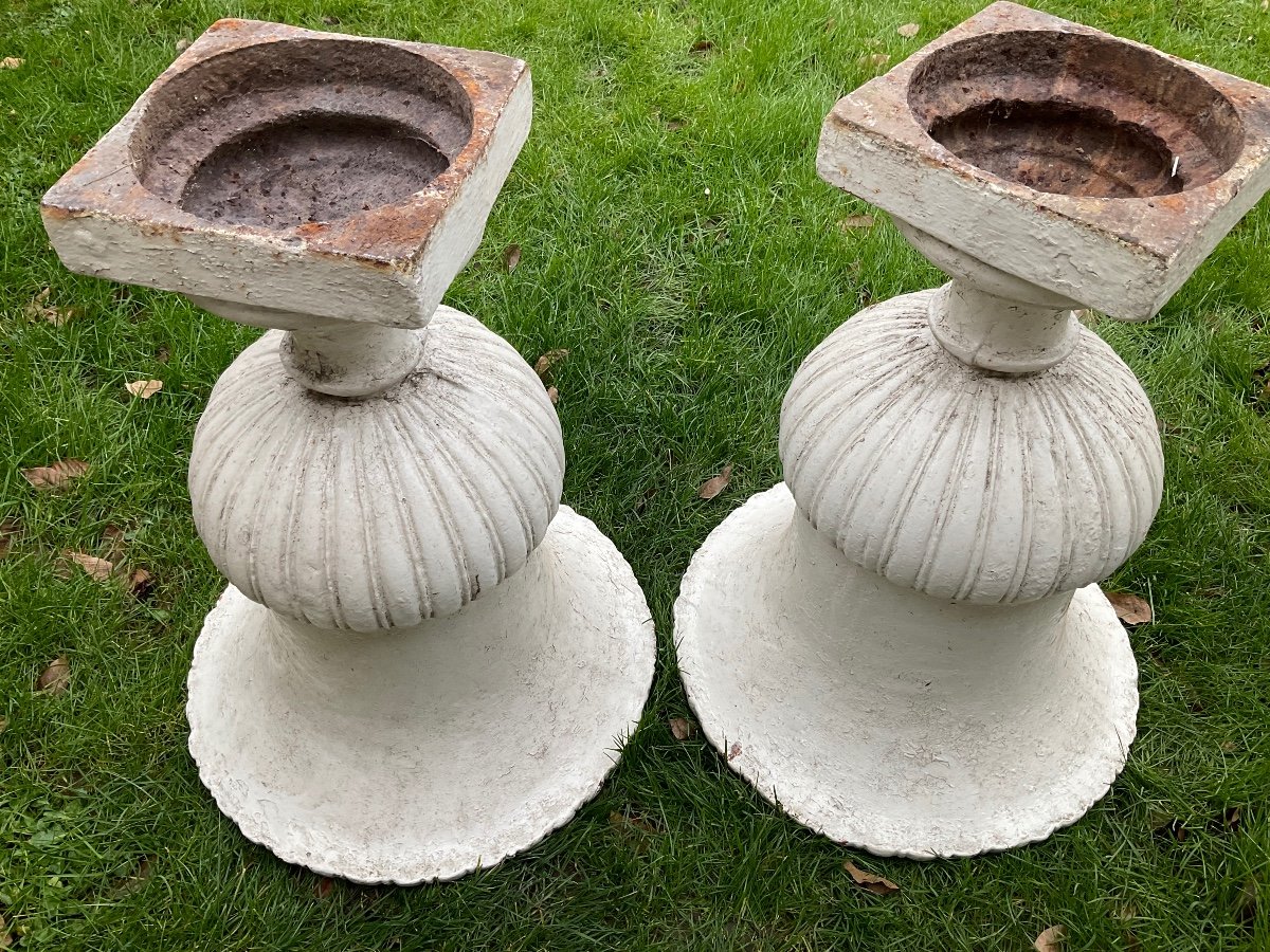 Imposing Pair Of Medici Vases From The 18th Century -photo-4