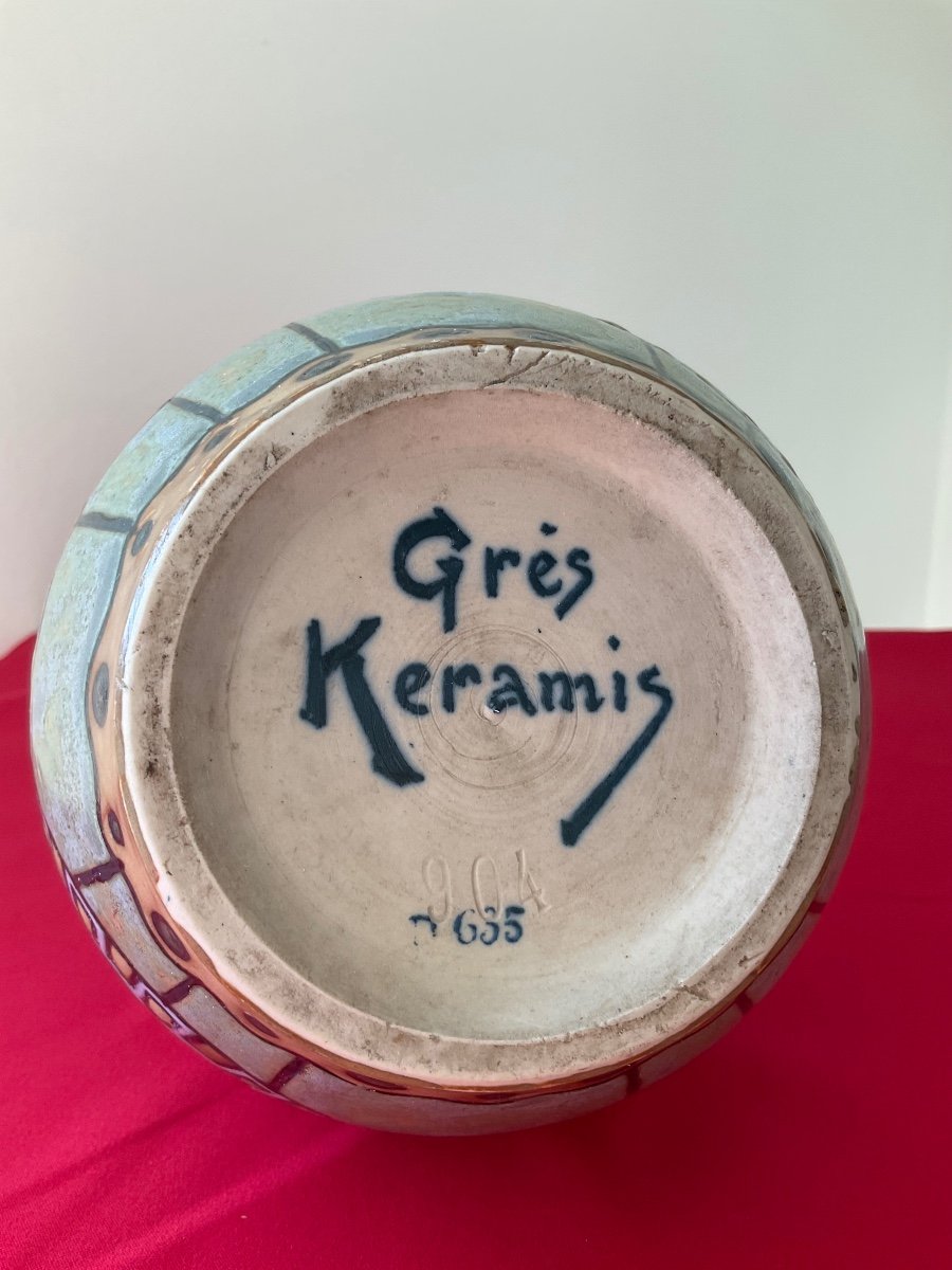 Kéramis Vase En Grès époque 1920-photo-3