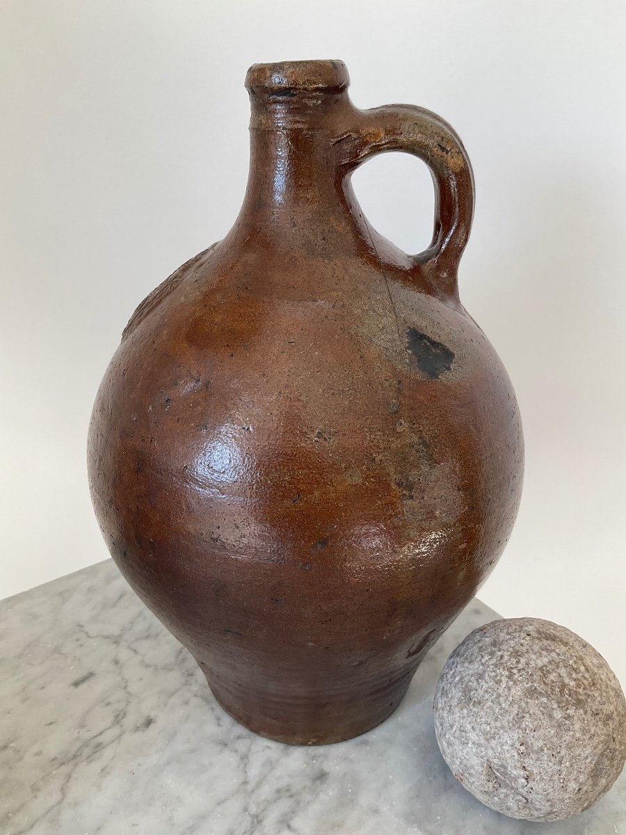 Bellarmine Stoneware Jug Dated First Quarter 17th Century -photo-1