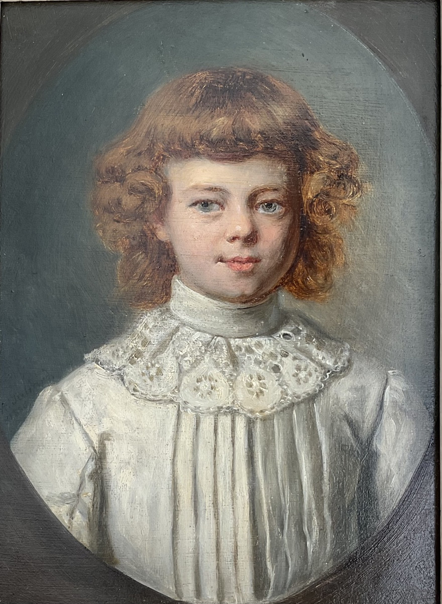 Juliard Alexandre Portrait Of A Young Girl 19th Century -photo-2