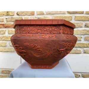 Yixing Basin In Sandstone 19th Century 